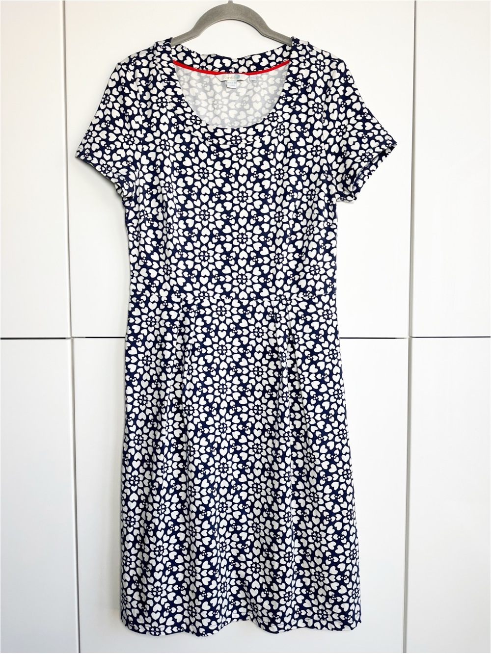 Boden Emmeline blue heart pattern dress sz 6 - Picture 1 of 7